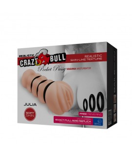Реалистичный мастурбатор с кольцами «Crazy bull Julia», арт BM-009152H