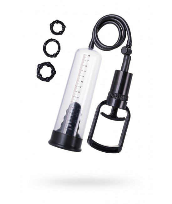 ПОМПА ДЛЯ ПЕНИСА TOYFA A-TOYS, PVC, ЧЁРНЫЙ, 20,5 СМ, арт 769008