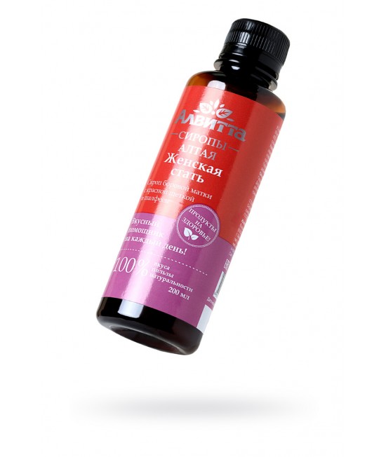 СИРОП БОРОВОЙ МАТКИ С КРАСНОЙ ЩЕТКОЙ И ШАЛФЕЕМ «ЖЕНСКАЯ СТАТЬ», 200 МЛ, арт 72