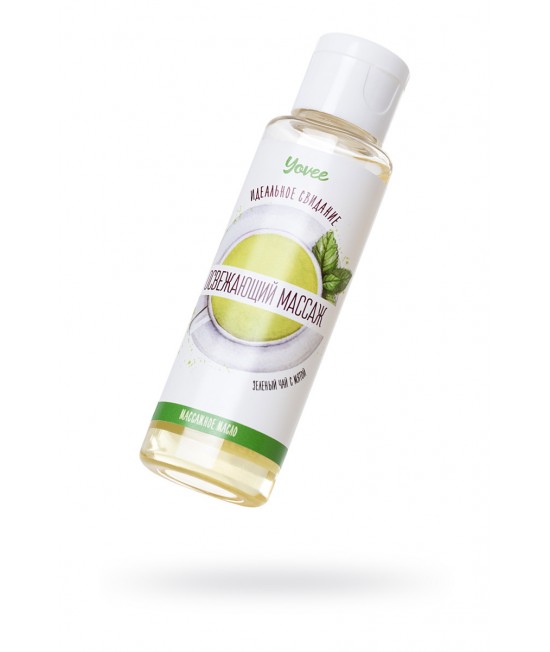 МАСЛО ДЛЯ МАССАЖА YOVEE BY TOYFA «ОСВЕЖАЮЩИЙ МАССАЖ», С АРОМАТОМ ЗЕЛЕНОГО ЧАЯ И МЯТЫ, 50 МЛ, арт 722107