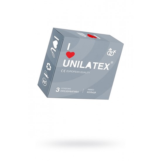 Презервативы Unilatex Ribbed №3 ребристые, 3 шт 