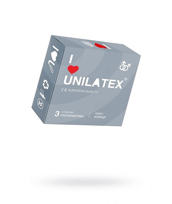 Презервативы Unilatex Ribbed №3 ребристые, 3 шт 