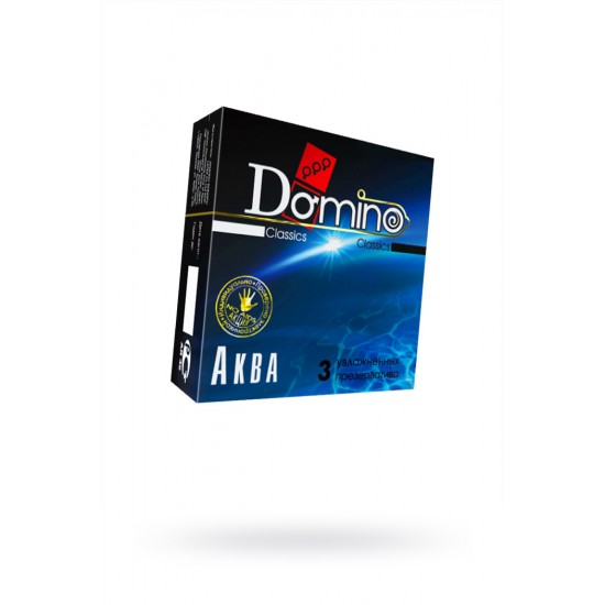 ПРЕЗЕРВАТИВЫ LUXE DOMINO CLASSICS АКВА 18 СМ, 3 ШТ. В УПАКОВКЕ 