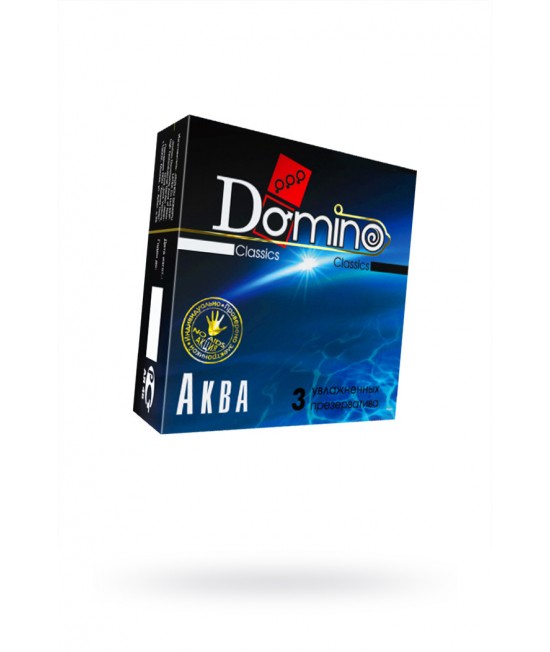 ПРЕЗЕРВАТИВЫ LUXE DOMINO CLASSICS АКВА 18 СМ, 3 ШТ. В УПАКОВКЕ 