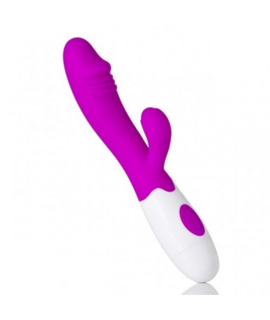 Фиолетовый вибратор Pretty Love SNAPPY с 30 функциями  вибрации 