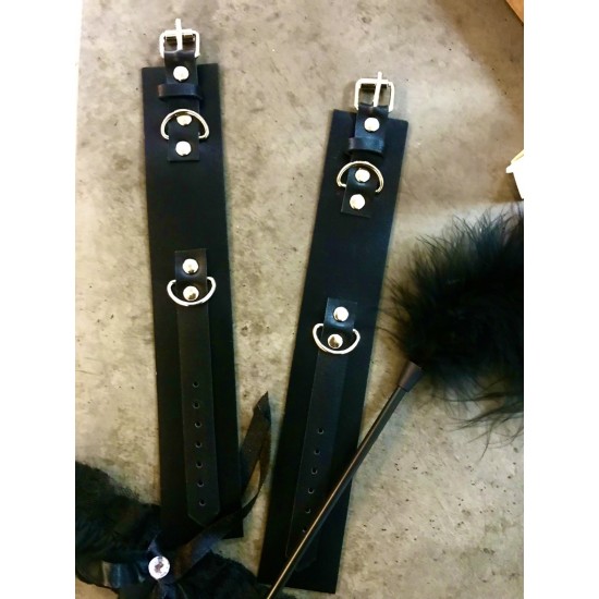 Наручники из экокожи черные , арт. 3091-5