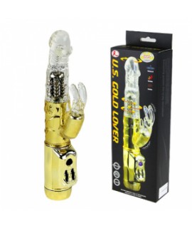 ВИБРАТОР U.S. GOLD LOVER с металлическими шариками для вагинальной стимуляции, арт.  BW-037203J