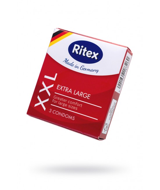 ПРЕЗЕРВАТИВЫ RITEX XXL №3, УВЕЛИЧЕННОГО РАЗМЕРА, ЛАТЕКС, 20 СМ, арт. 2001