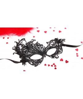 МАСКА АЖУРНАЯ "МАРГО" цвет чёрный, текстиль арт. EE-20352