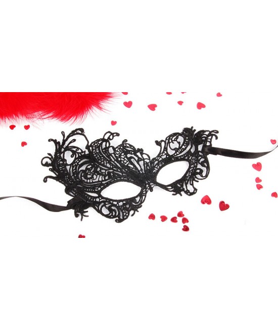 МАСКА АЖУРНАЯ "МАРГО" цвет чёрный, текстиль арт. EE-20352