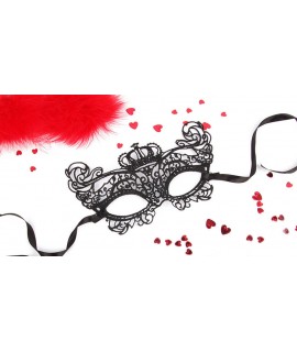 МАСКА АЖУРНАЯ "ЭЛИЗАБЕТ" цвет чёрный, текстиль арт. EE-20351