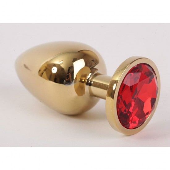 Втулка желтый металл, красный кристалл (S)