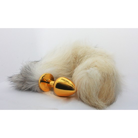 Хвост Fox, желтый металл 