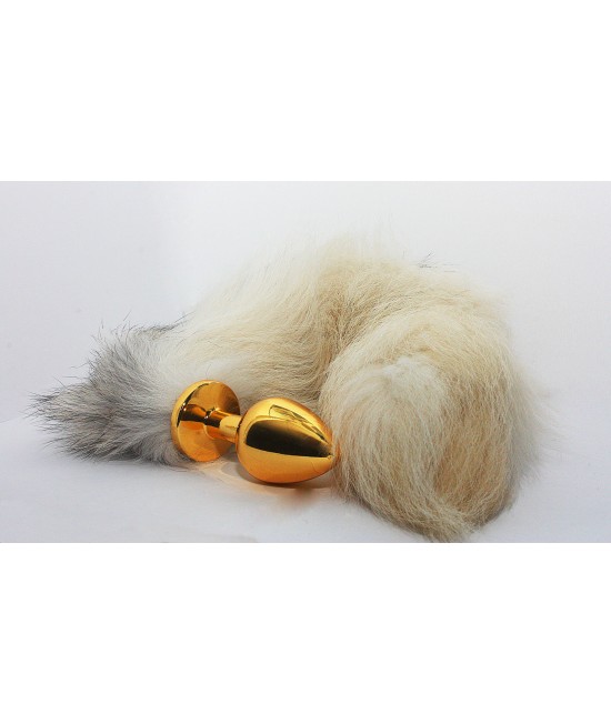 Хвост Fox, желтый металл 