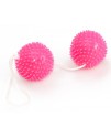 Вагинальные шарики розовые с шипами
