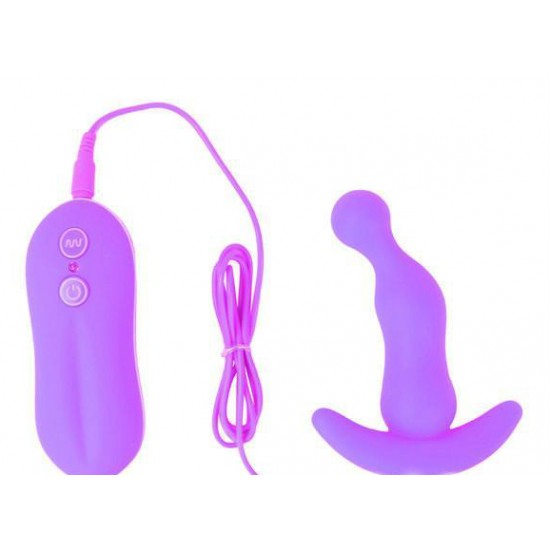 Анальная пробка фиолетовая вибратор BALLS STYLE 