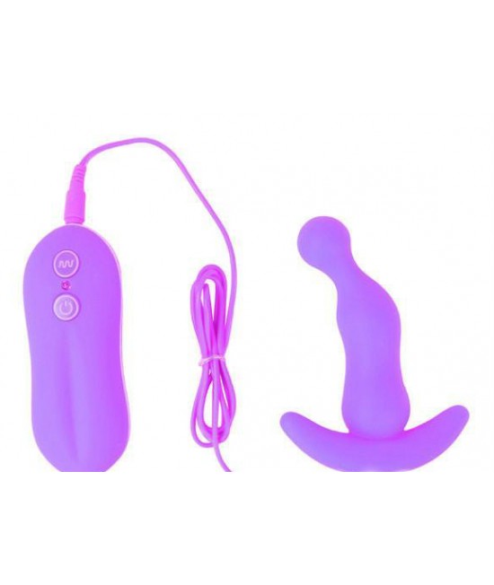 Анальная пробка фиолетовая вибратор BALLS STYLE 