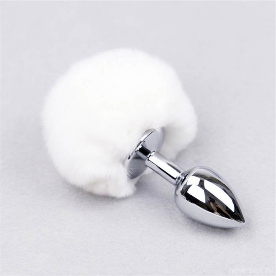 Хвост маленький, белый метал, White (m)