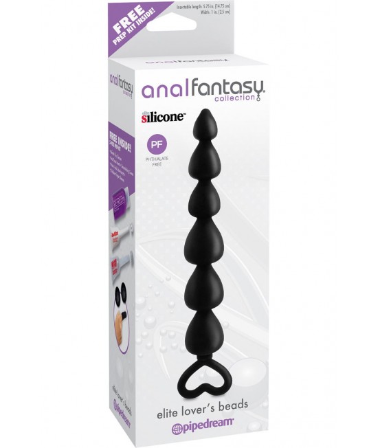 Втулка анальная Elite Lover's Beads черная