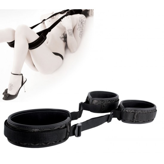 ФИКСАТОРЫ ДЛЯ НОГ соеденённые между собой, цвет чёрный 