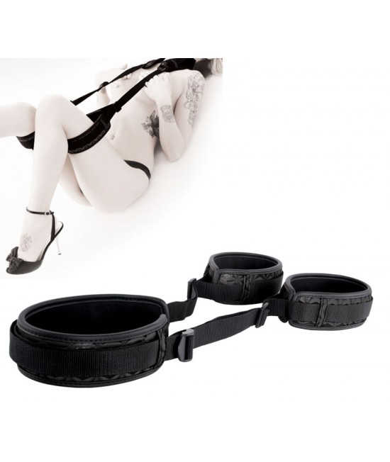 ФИКСАТОРЫ ДЛЯ НОГ соеденённые между собой, цвет чёрный 