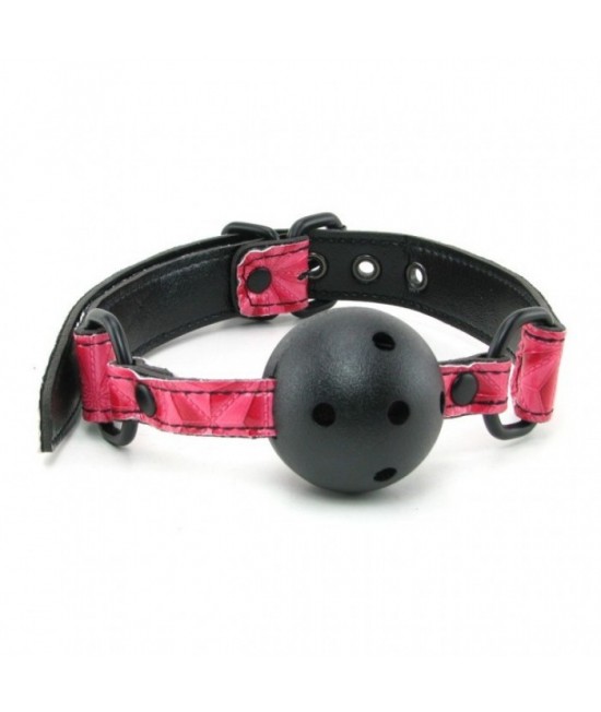 Кляп с дышащим шариком Luxury Fetish розовый 