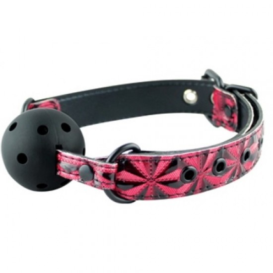 Кляп с дышащим шариком Luxury Fetish красный