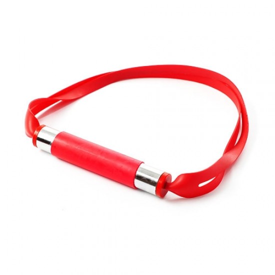 Кляп латексный с трубкой красный.