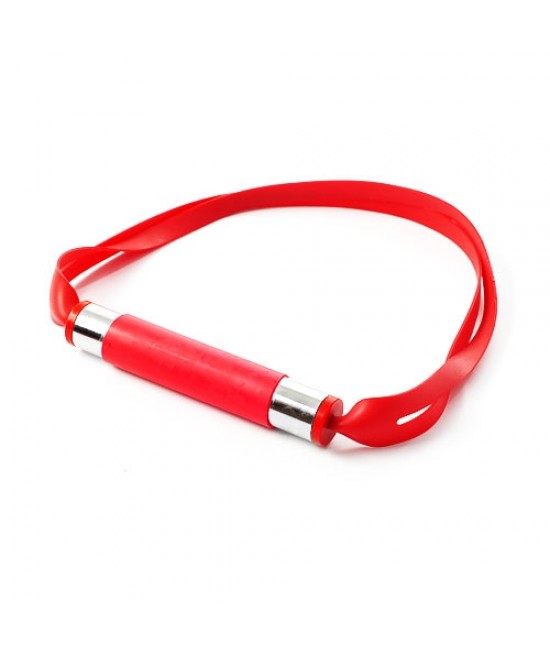 Кляп латексный с трубкой красный.