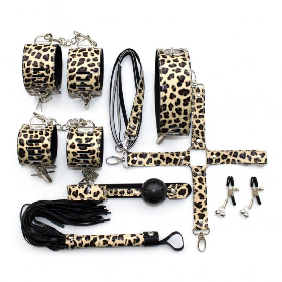 Комплект БДСМ леопардовый