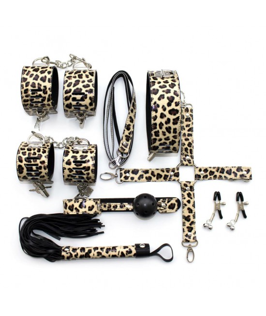 Комплект БДСМ леопардовый