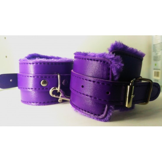 Наручники фиолетовые на меху