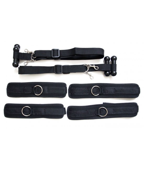 ОКОВЫ + НАРУЧНИКИ С РЕМНЯМИ ДЛЯ ФИКСАЦИИ цвет чёрный