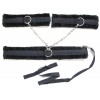 ФИКСАТОР С ПОВОДКОМ ошейник + наручники соединённые между собой, цвет чёрный (текстиль)арт.NTB-80072