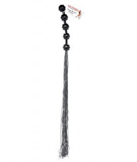 Плетка черн./ручка-шарики анал/+маска+смазк