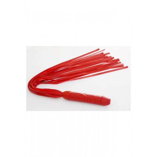 Плеть латексная 18 хвостов красная 43 см
