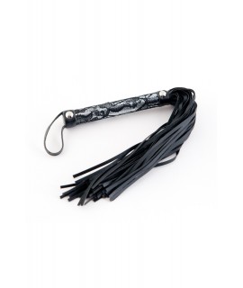Флоггер с кружевной ручкой серебристый