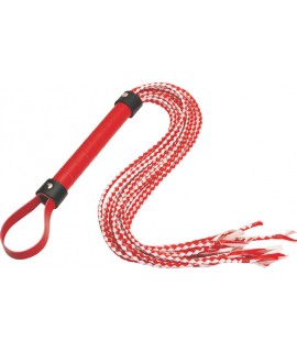 ПЛЕТЬ цвет красно-белый с рукоятью, арт NTB-80093