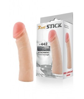 ФАЛЛОИМИТАТОР-НАСАДКА REALSTICK #442, ТЕЛЕСНЫЙ, 17,0 СМ