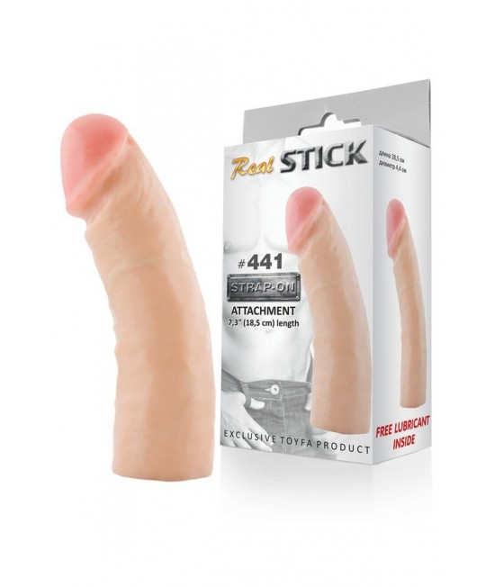 ФАЛЛОИМИТАТОР-НАСАДКА REALSTICK #441, ТЕЛЕСНЫЙ, 18,5 СМ