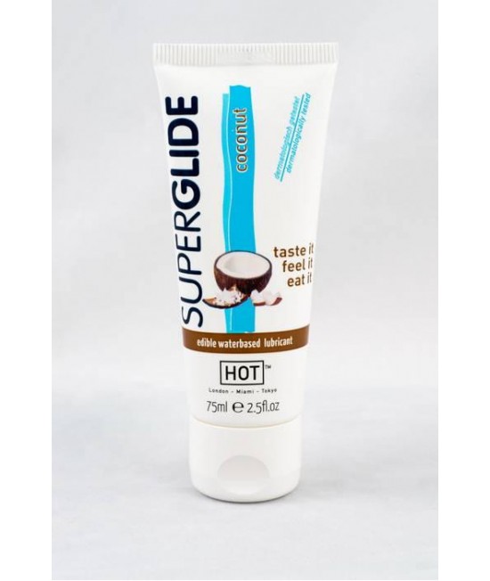 Съедобная смазка на водной основе Superglide для орального секса со вкусом кокоса 75 мл