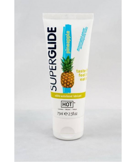 Съедобная смазка на водной основе Superglide для орального секса со вкусом ананаса 75 мл