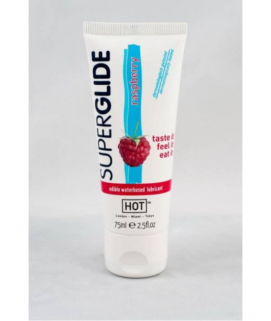 Съедобная смазка на водной основе Superglide для орального секса со вкусом малины 75 мл
