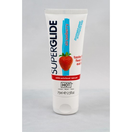 ГЕЛЬ ЛУБРИКАНТ "SUPERGLIDE STRAWBERRY" С АРОМАТОМ ЗЕМЛЯНИКИ НА ВОДНОЙ ОСНОВЕ, 75 мл