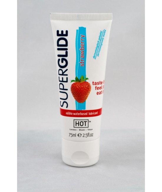 ГЕЛЬ ЛУБРИКАНТ "SUPERGLIDE STRAWBERRY" С АРОМАТОМ ЗЕМЛЯНИКИ НА ВОДНОЙ ОСНОВЕ, 75 мл
