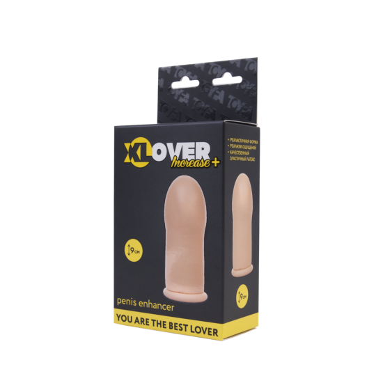 НАСАДКА TOYFA XLOVER INCREASE+, УДЛИНЯЮЩАЯ ПЕНИС НА 9 СМ