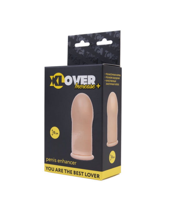 НАСАДКА TOYFA XLOVER INCREASE+, УДЛИНЯЮЩАЯ ПЕНИС НА 9 СМ