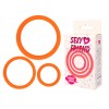 КОЛЬЦО ЭРЕКЦИОННОЕ цвет оранжевый, набор 3 шт арт. SF-70242-08