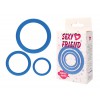 КОЛЬЦО ЭРЕКЦИОННОЕ цвет синий, набор 3 шт 