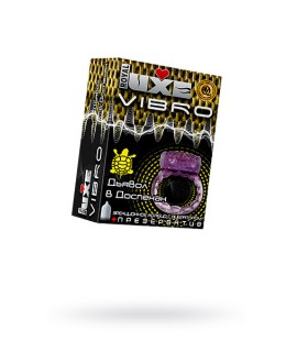 ВИБРОКОЛЬЦО LUXE VIBRO ДЬЯВОЛ В ДОСПЕХАХ + ПРЕЗЕРВАТИВ, 1 ШТ